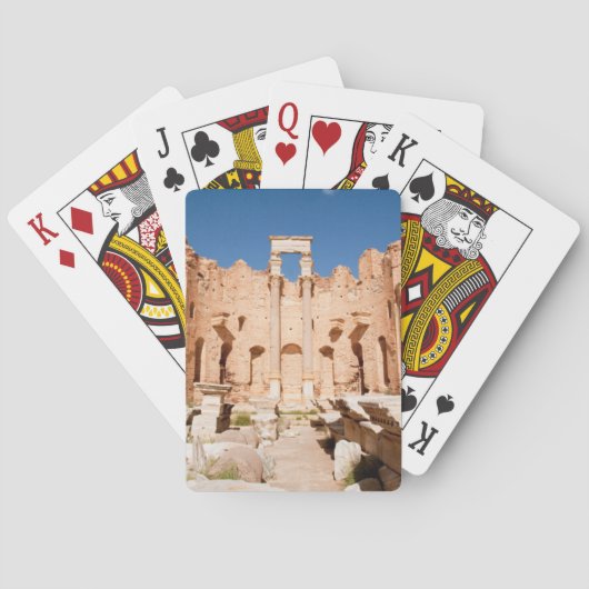 Die Severan Basilika, Leptis Magna, Al Khums 2 Spielkarten (Rückseite)