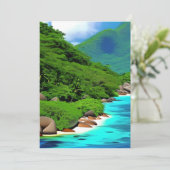 Die Seychellen sind eine Inselgruppe im Dankeskarte (Stehend Vorderseite)