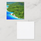 Die Seychellen sind eine Inselgruppe im Quadratische Visitenkarte (Vorne/Hinten)