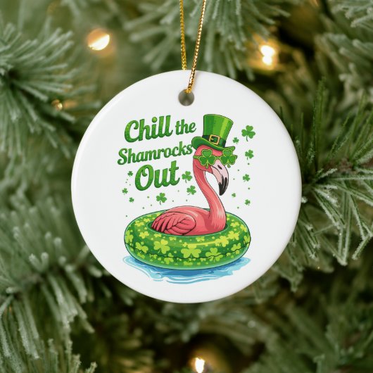 Die Shamrocks entspannen Lustiger St. Patrick’s Da Keramik Ornament (Baum)
