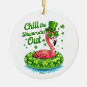 Die Shamrocks entspannen Lustiger St. Patrick’s Da Keramik Ornament (Vorne)