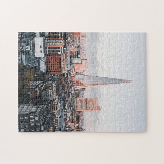 Die Shard in London, England Sunset Urban Panorama Puzzle (Horizontal)