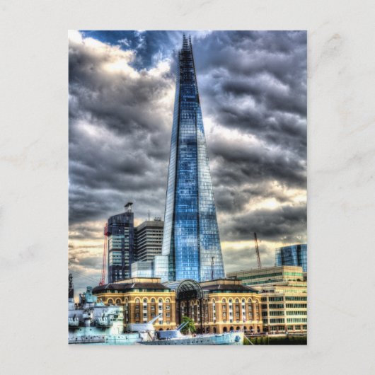 Die Shard und H.M.S Belfast Postkarte (Vorderseite)