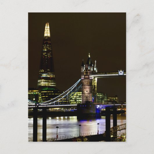 Die Shard- und Tower-Brücke Postkarte (Vorderseite)