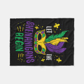 Die Shenanigans gelassen Jester Funny Mardi Gras Fleecedecke (Vorderseite (Horizontal))
