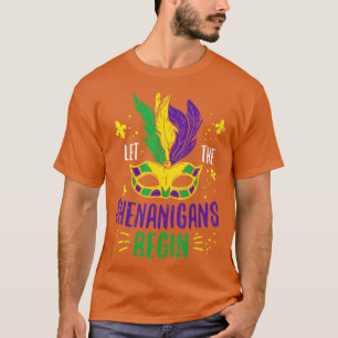 Die Shenanigans gelassen Jester Funny Mardi Gras T-Shirt