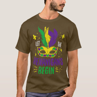 Die Shenanigans gelassen Jester Funny Mardi Gras T-Shirt