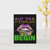 Die Shenanigans lass Mardi Gras Shirts2 Karte (Gelbe Blume)