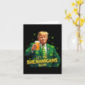 Die Shenanigans ließ Funny Trump St Patrick Karte (Gelbe Blume)