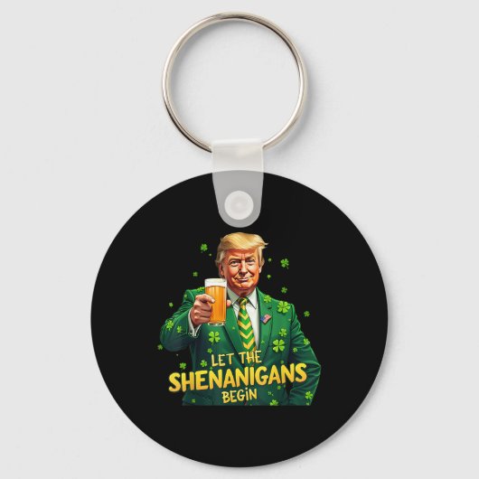 Die Shenanigans ließ Funny Trump St Patrick Schlüsselanhänger (Vorderseite)