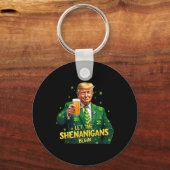 Die Shenanigans ließ Funny Trump St Patrick Schlüsselanhänger (Vorderseite)