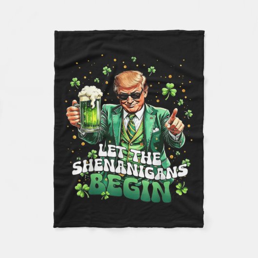 Die Shenanigans ließ Funny Trump St Patricks Fleecedecke (Vorderseite)