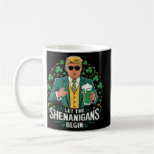 Die Shenanigans ließ Funny Trump St Patricks Kaffeetasse (Links)