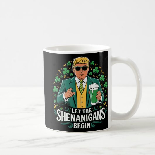 Die Shenanigans ließ Funny Trump St Patricks Kaffeetasse (Rechts)