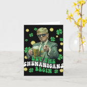 Die Shenanigans ließ Funny Trump St Patricks Karte (Gelbe Blume)