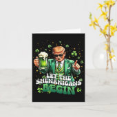 Die Shenanigans ließ Funny Trump St Patrick's Karte (Gelbe Blume)