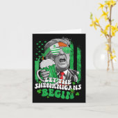 Die Shenanigans ließ Funny Trump St Patricks Karte (Gelbe Blume)