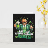 Die Shenanigans ließ Funny Trump St Patricks Karte (Gelbe Blume)