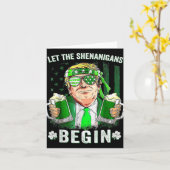 Die Shenanigans ließ Funny Trump St Patricks Karte (Gelbe Blume)