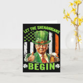 Die Shenanigans ließ Funny Trump St Patricks Karte (Gelbe Blume)