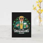 Die Shenanigans ließ Funny Trump St Patricks Karte (Gelbe Blume)