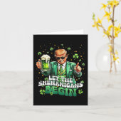 Die Shenanigans ließ Funny Trump St Patricks Karte (Gelbe Blume)