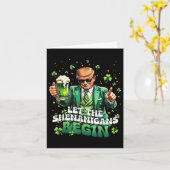 Die Shenanigans ließ Funny Trump St Patricks Karte (Gelbe Blume)