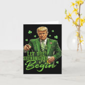 Die Shenanigans ließ Funny Trump St Patricks Karte (Gelbe Blume)