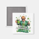 Die Shenanigans ließ Funny Trump St Patricks Magnet (Vorderseite/Rückseite)