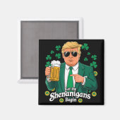 Die Shenanigans ließ Funny Trump St Patricks Magnet (Vorderseite/Rückseite)