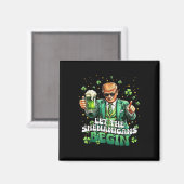 Die Shenanigans ließ Funny Trump St Patricks Magnet (Vorderseite/Rückseite)