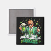 Die Shenanigans ließ Funny Trump St Patricks Magnet (Vorderseite/Rückseite)