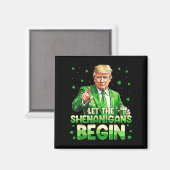 Die Shenanigans ließ Funny Trump St Patricks Magnet (Vorderseite/Rückseite)
