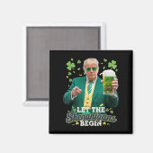 Die Shenanigans ließ Funny Trump St Patricks Magnet (Vorderseite/Rückseite)