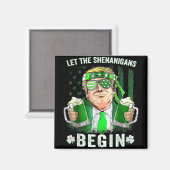 Die Shenanigans ließ Funny Trump St Patricks Magnet (Vorderseite/Rückseite)