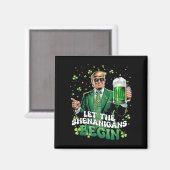 Die Shenanigans ließ Funny Trump St Patricks Magnet (Vorderseite/Rückseite)