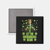 Die Shenanigans ließ Funny Trump St Patricks Magnet (Vorderseite/Rückseite)