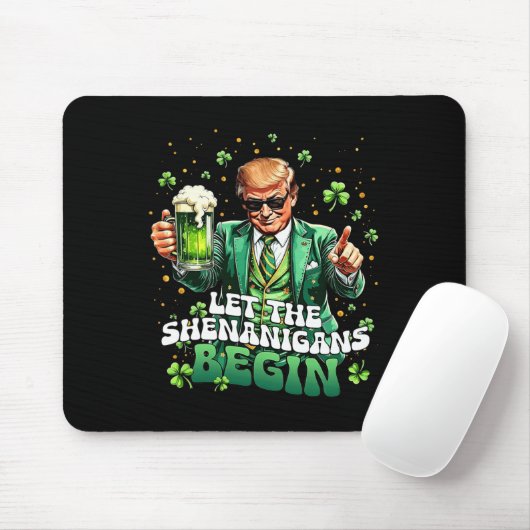 Die Shenanigans ließ Funny Trump St Patrick's Mousepad (Mit Mouse)