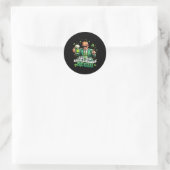 Die Shenanigans ließ Funny Trump St Patrick's Runder Aufkleber (Tasche)