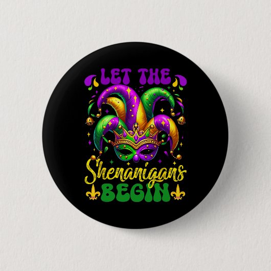 Die Shenanigans ließ Mardi Gras 5 Button (Vorderseite)