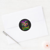 Die Shenanigans ließ Mardi Gras 5 Runder Aufkleber (Umschlag)
