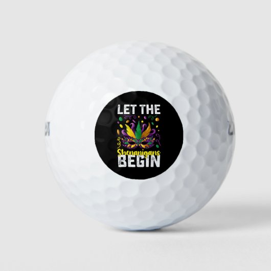 Die Shenanigans ließ Mardi Gras Karneval Golfball (Vorderseite)