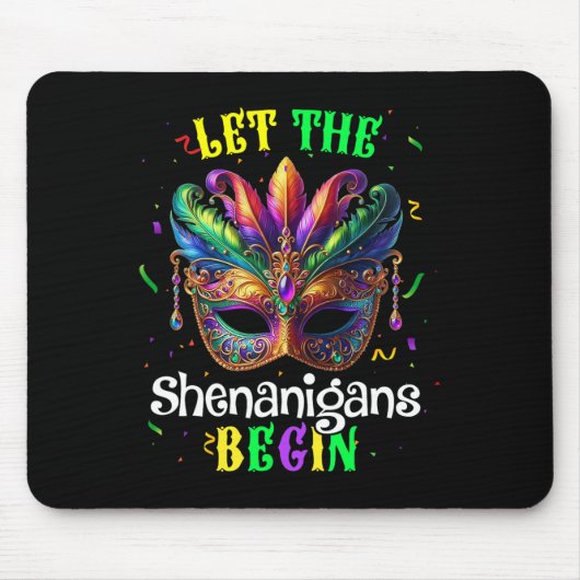 Die Shenanigans ließ Mardi Gras Maske Kinder Männe Mousepad (Vorne)