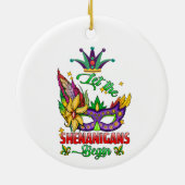 Die Shenanigans ließ Mardi Gras Ornament (Hinten)