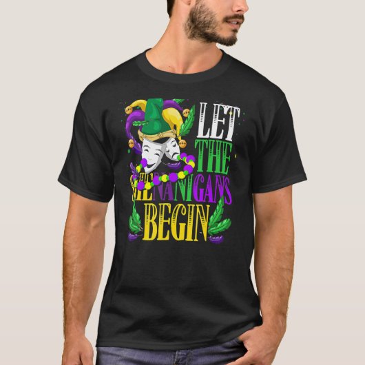 Die Shenanigans ließ Masquerade Mardi Gras T-Shirt (Vorderseite)