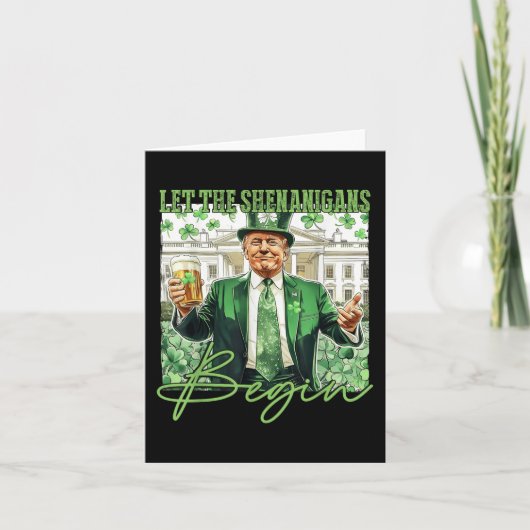 Die Shenanigans ließ Trump St Patricks Day _1 Karte (Vorderseite)