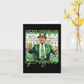 Die Shenanigans ließ Trump St Patricks Day _1 Karte (Gelbe Blume)