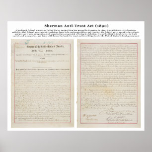 Die Shermanantitrusttat am 2. Juli 1890 Poster