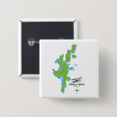 Die Shetland Islands-Karte Button (Vorne & Hinten)