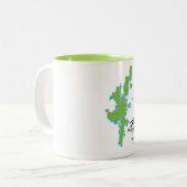 Die Shetland Islands-Karte Zweifarbige Tasse (Vorderseite Links)